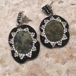 Druzy and Crystal Earrings